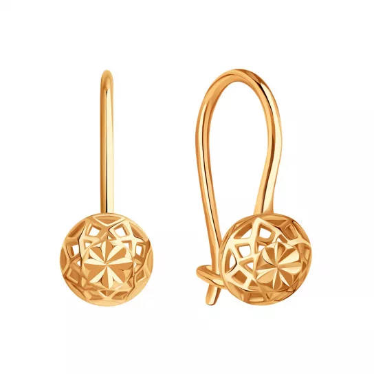 Серьги детские из золота