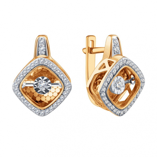 Золотые серьги 585, женские