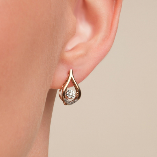 Золотые серьги 585, женские
