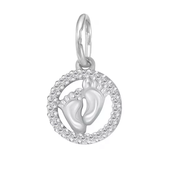 Серебряная подвеска 925, женская, с фианитом