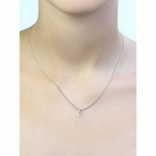 Серебряная подвеска 925, женская, с фианитом