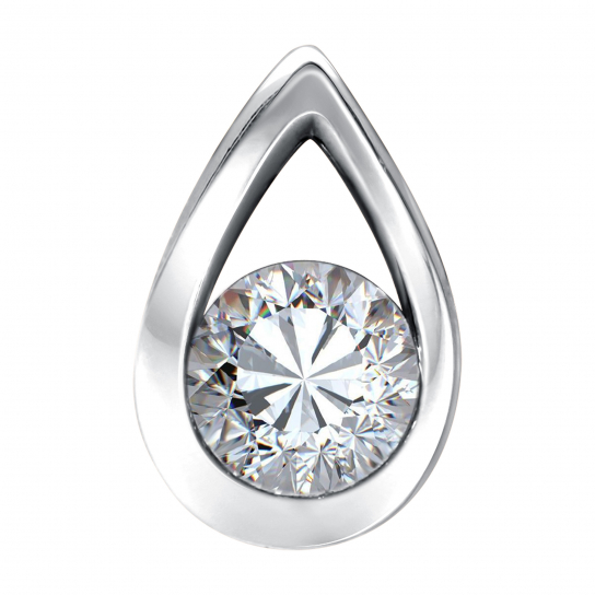 Серебряная подвеска 925, женская, с фианитом