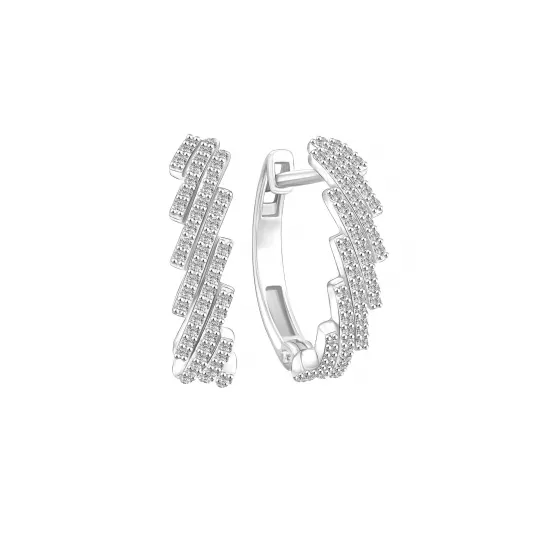 Серебряные серьги 925, женские, с фианитом