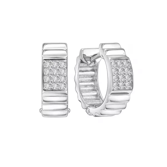 Серебряные серьги 925, женские, с фианитом