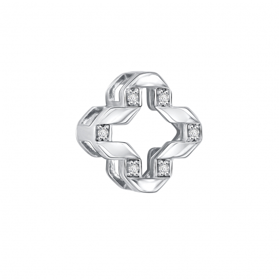 Серебряная подвеска 925, женская, с фианитом