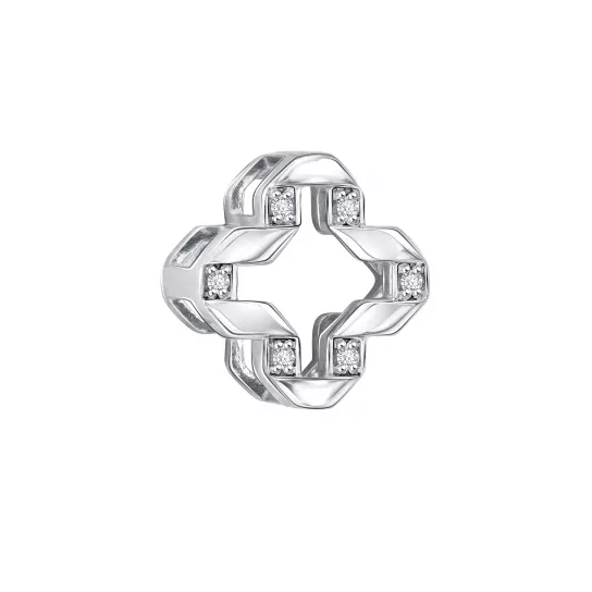 Серебряная подвеска 925, женская, с фианитом
