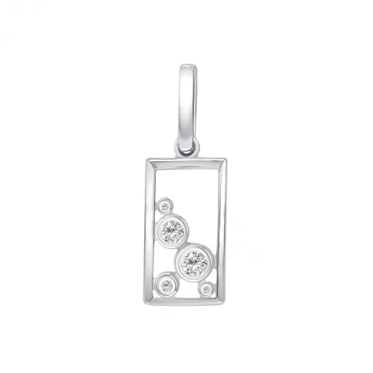 Серебряная подвеска 925, женская, с фианитом