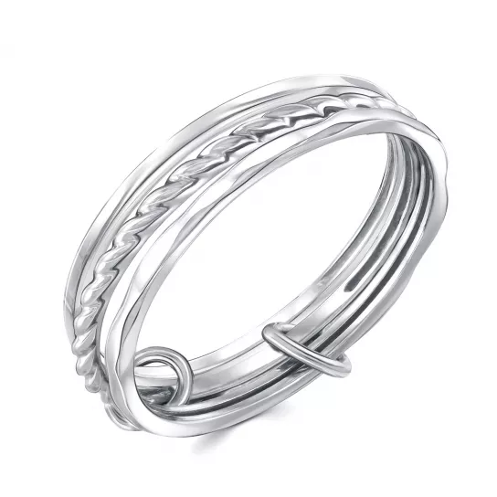 Серебряное кольцо 925, женское, размер 15