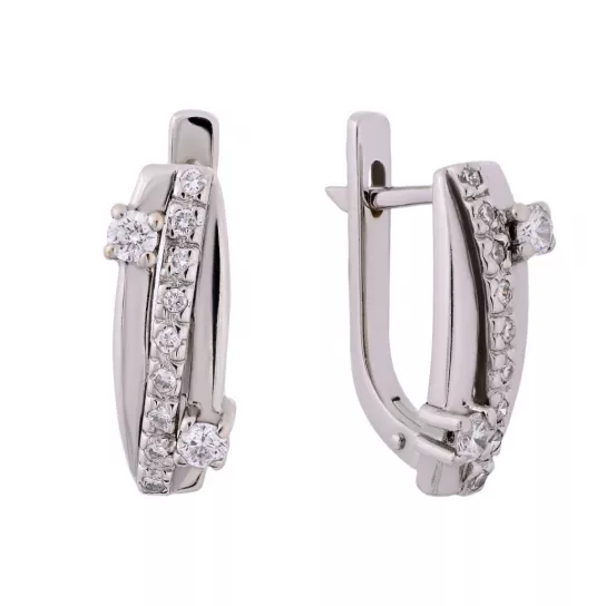 Серьги с бриллиантами из золота