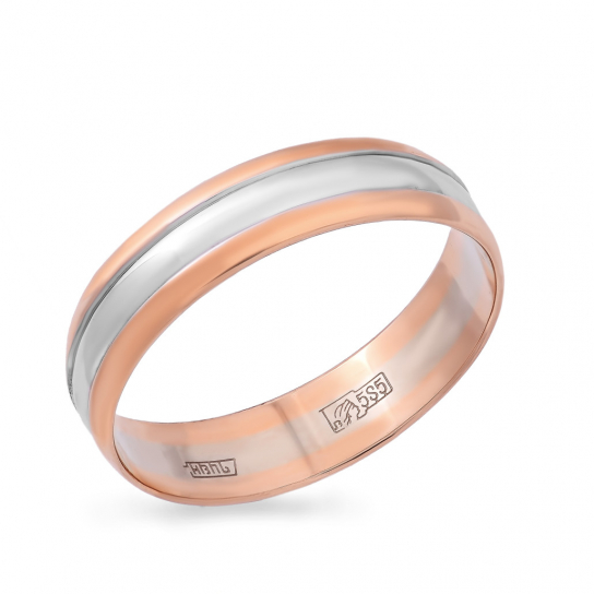 Золотое обручальное кольцо 585, размер 16.5