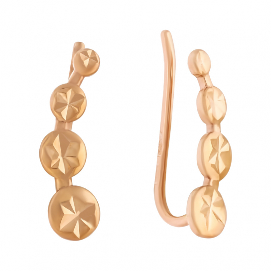 Золотые серьги 585, женские