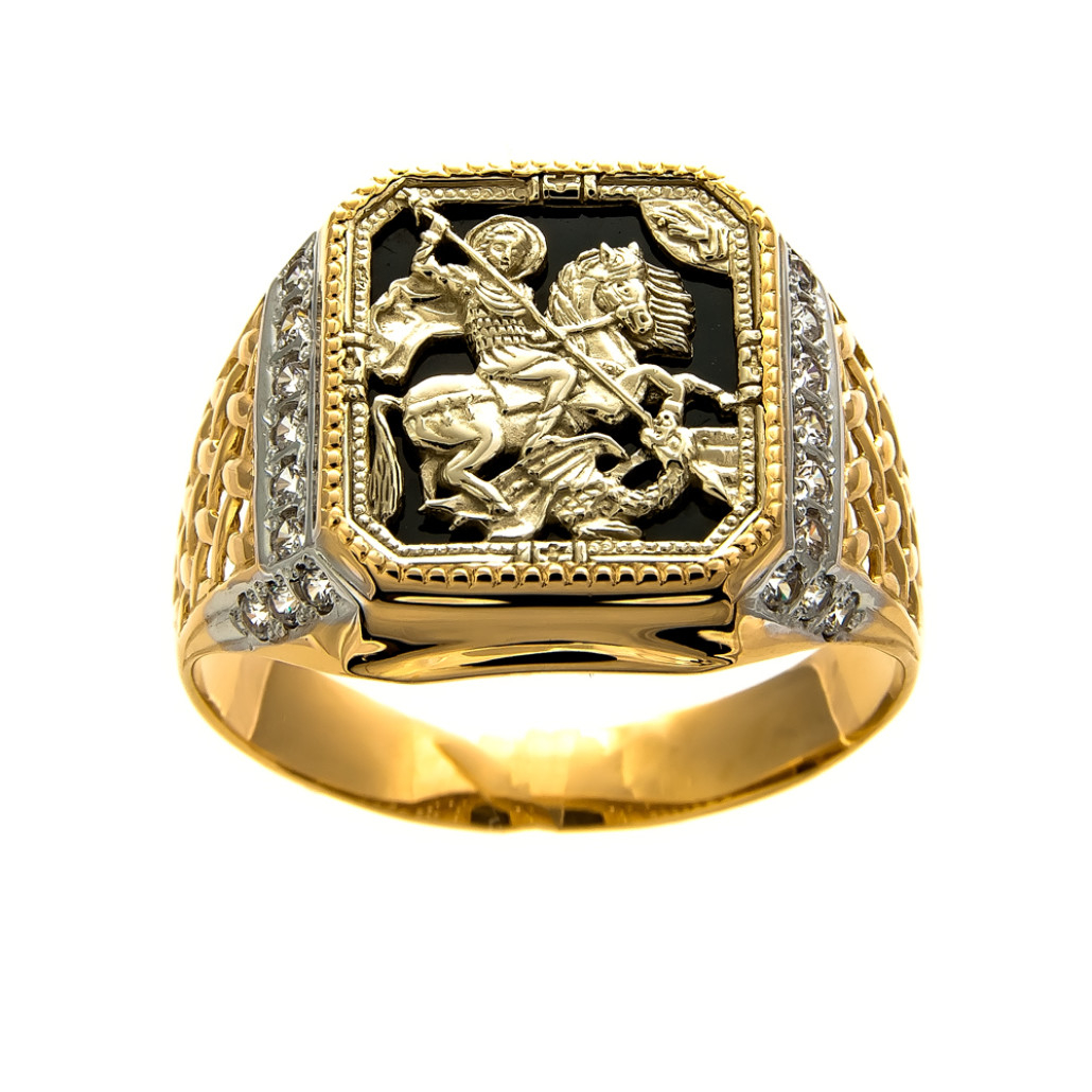 Кольцо золотое мужское 585