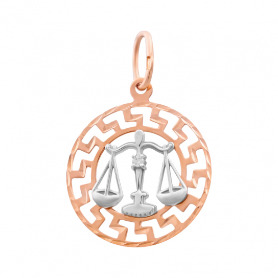 Золотая подвеска 585, с фианитом