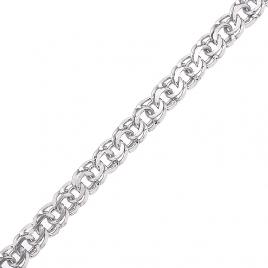 Серебряная цепочка 925 на шею, плетение бисмарк, длина 55 см