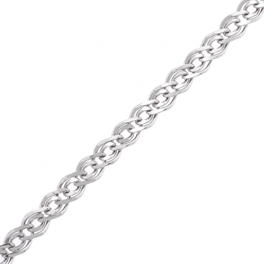 Серебряная цепочка 925 на шею, плетение нонна, длина 50 см