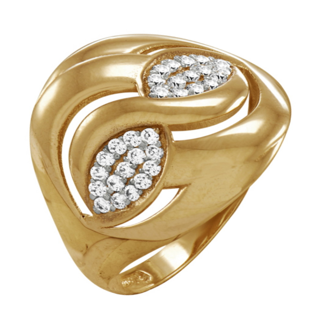 Кольцо с эмалью золото бренд.