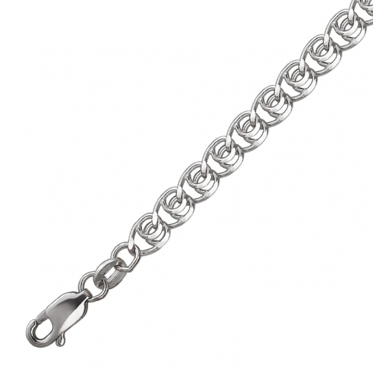 Серебряный браслет 925, длина 17 см
