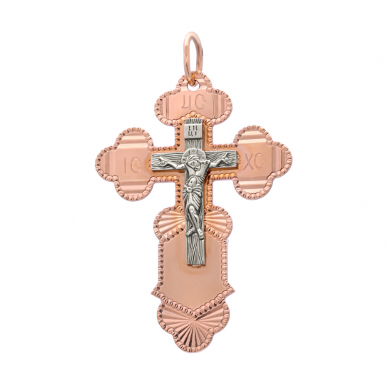 Золотой крестик 585 нательный, на шею