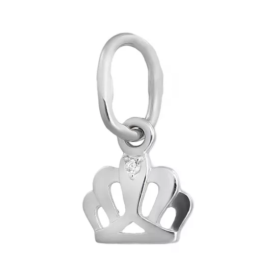 Подвеска с фианитом из серебра