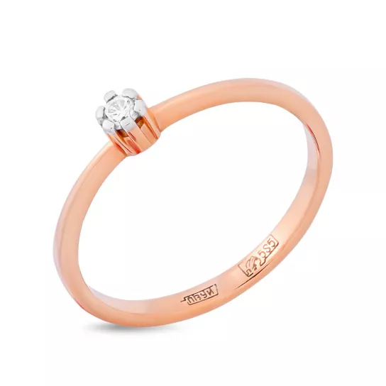 Кольцо с бриллиантами из золота