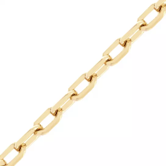 Золотая цепочка 585 на шею, плетение якорное, длина 50 см, цвет красное золото