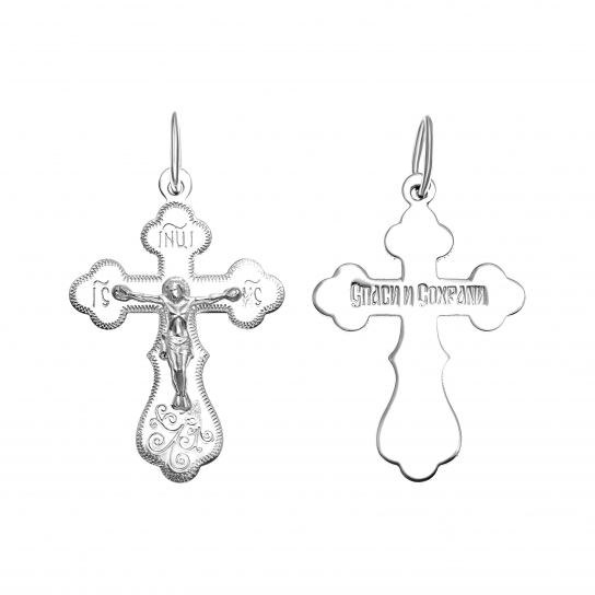 Серебряный крестик 925 нательный, на шею