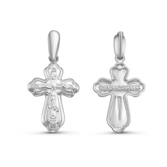 Серебряный крестик 925 нательный, на шею