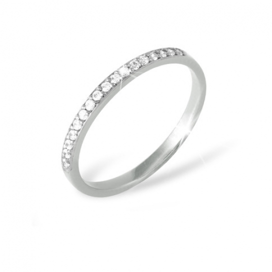 Серебряное кольцо 925, женское, с фианитом, размер 15